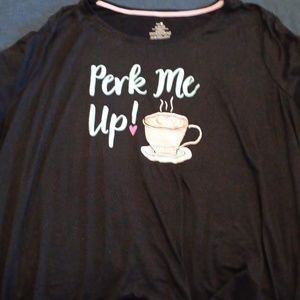 Black Sleepwear T-Shirt Brand:Secret Treasures Size:2x